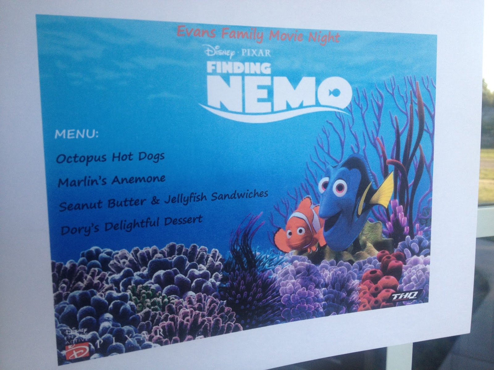 Up Where They Walk: Family Movie Night Featuring: FINDING NEMO